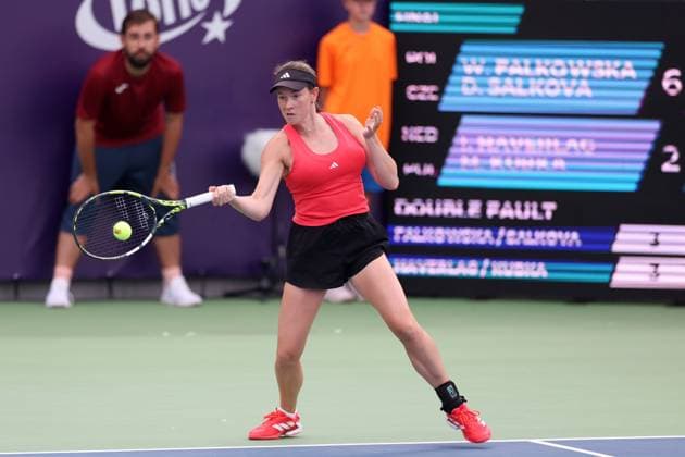 WARSZAWA 01.08.2025 TURNIEJ WTA, Tennis Damen 125 T-MOBILE POLISH OPEN --- TENNIS TOURNAMENT WTA 125 POLISH OPEN IN WARSAW DOMINIKA SALKOVA FOT. PIOTR KUCZA FOTOPYK NEWSPIX.PL --- newspix.pl 