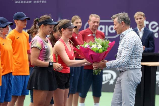 WARSZAWA 01.08.2025 TURNIEJ WTA, Tennis Damen 125 T-MOBILE POLISH OPEN --- TENNIS TOURNAMENT WTA 125 POLISH OPEN IN WARSAW WERONIKA FALKOWSKA DOMINIKA SALKOVA GRZEGORZ WOJCIK FOT. PIOTR KUCZA FOTOPYK NEWSPIX.PL --- newspix.pl 
