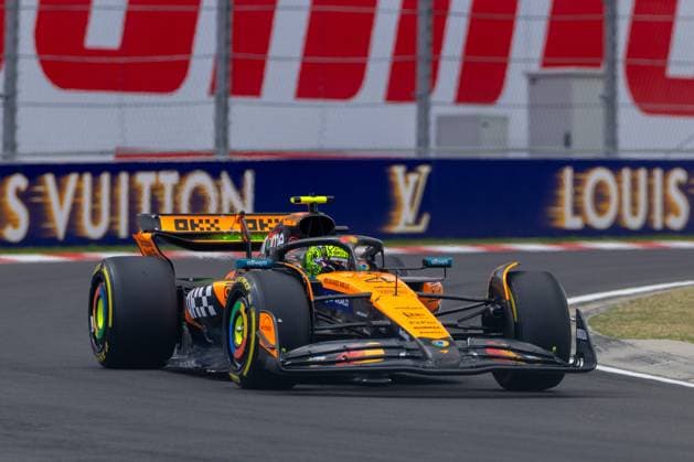 Lando Norris McLaren Formula 1 Team, Great Britain 04 in MCL39, HUN, Formula 1 World Championship, Hungarian Grand Prix, Hungaroring, Practice Day, Free Practice 1, 2025 season, 01 08 2025 HUN, Formula 1 World Championship, Hungarian Grand Prix, Hungaroring, Practice Day, Free Practice 1, 2025 season, 01 08 2025 Budapest Copyright: xEibner-Pressefoto MarcelxFischerx EP_MFI