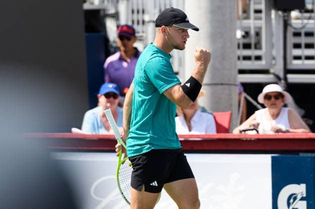 August 1, 2025, Toronto, Ontario, Canada: ALEJANDRO DAVIDOVICH FOKINA of Spain celebrates a point against JAKUB MENSIK of Czech Republic during the National Bank Open Presented by Rogers at Sobeys Stadium. Toronto Canada - ZUMAr228 20250801_znp_r228_005 Copyright: xVasiliyxRyabykhx