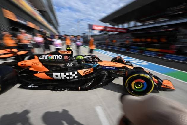 August 1, 2025, Budapest, Budapest, Hungary: Lando Norris in his McLaren F1 car during the second practice session on the first day of the Formula One Hungarian Grand Prix, held at the Hungaroring Budapest Hungary - ZUMAs291 20250801_zip_s291_060 Copyright: xBalintxSzentgallayx
