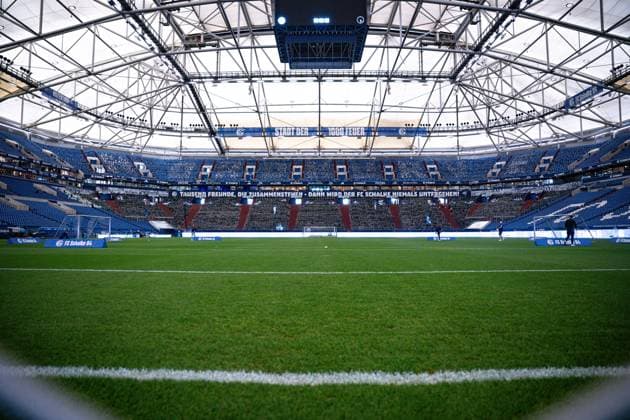 01 08 2025, Football, 2 Bundesliga, Season 2025 2026, 1 Matchday, FC Schalke 04 Hertha BSC, Veltins Arena Overview, xRHR FOTO YYx Copyright: KROEGER RHR-FOTOx RHR-FOTO YY