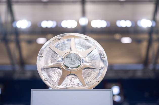 01 08 2025, Football, 2 Bundesliga, Season 2025 2026, 1 Matchday, FC Schalke 04 Hertha BSC, Meisterschale 2 Liga xRHR PHOTO YYx Copyright: KROEGER RHR-FOTOx RHR-FOTO YY