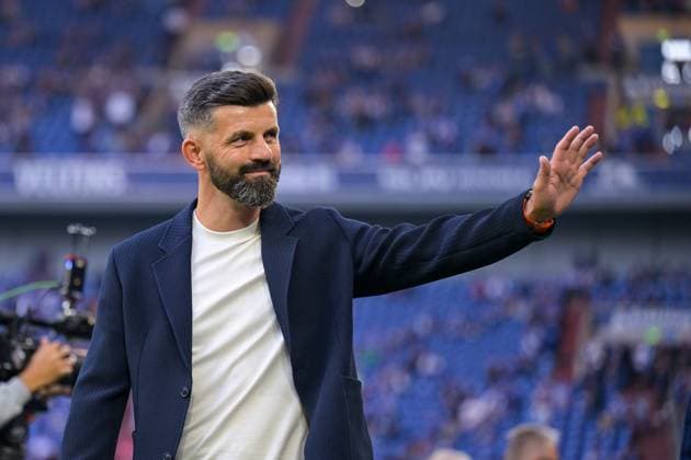 01 08 2025, Football, 2 Bundesliga, Season 2025 2026, 1 Matchday, FC Schalke 04 Hertha BSC, Coach Miron Muslic FC Schalke 04 xRHR PHOTO YYx Copyright: KROEGER RHR-FOTOx RHR-FOTO YY
