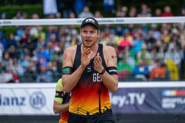 European Championship Beach Volleyball Düsseldorf, 01 08 2025 Nils Ehlers GER European Championship Beach Volleyball Düsseldorf on 01 08 2025 Copyright: xBEAUTIFULxSPORTS PeterxWeberx