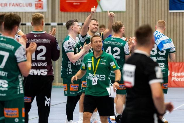 The players of FRISCH AUF are happy about the entry into the semi-finals FRISCH AUF Goeppingen FAG vs SG Koendringen Teningen, Handball, Men, S Cup Altensteig 2025, Season 2025 2026, 01 08 2025 FRISCH AUF Goeppingen FAG vs SG Koendringen Teningen, Handball, Men, S Cup Altensteig 2025, Season 2025 2026, 01 08 2025 Altensteig Copyright: xEibnerxPressefoto OliverxSchmidtx EP_OST