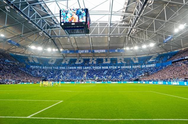 View of the VELTINS Arena before the match GER, FC Schalke 04 vs Hertha BSC, Football, 2 Bundesliga, 1 Matchday, Season 2025 2026, 01 08 2025 DFL REGULATIONS PROHIBIT ANY USE OF PHOTOGRAPHS AS IMAGE SEQUENCES AND OR QUASI VIDEO GER, FC Schalke 04 vs Hertha BSC, Football, 2 Bundesliga, 1 Matchday, Season 2025 2026, 01 08 2025 Gelsenkirchen Copyright: xEibner-Pressefoto ScottxColemanx EP_SCN