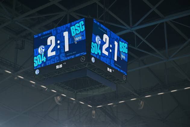 01 08 2025, Soccer, 2 Bundesliga, Season 2025 2026, 1 Matchday, FC Schalke 04 Hertha BSC, Final Score 2 1, xRHR PHOTO YYx Copyright: KROEGER RHR-FOTOx RHR-FOTO YY