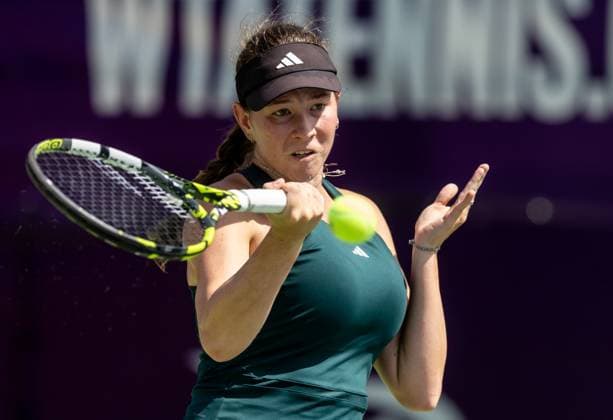 WTA, Tennis Damen 125 - T-Mobile Polish Open 2025 Dominika Salkova during WTA 125 tennis tournament, T-Mobile Polish Open 2025 semi-final in Warsaw, Poland on August 01, 2025. Warsaw Poland  Copyright: xFotoxOlimpikx originalFilename:jastrzebowski-wta125tm250801_np2hg.jpg