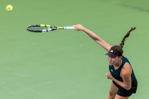 WTA, Tennis Damen 125 - T-Mobile Polish Open 2025 Dominika Salkova during WTA 125 tennis tournament, T-Mobile Polish Open 2025 semi-final in Warsaw, Poland on August 01, 2025. Warsaw Poland  Copyright: xFotoxOlimpikx originalFilename:jastrzebowski-wta125tm250801_npcOo.jpg