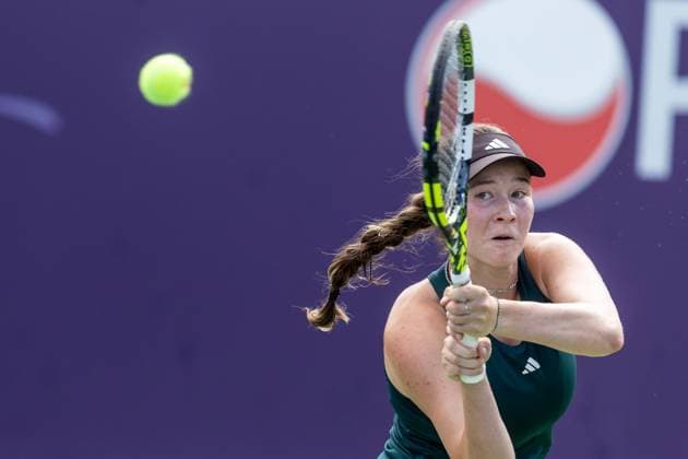 WTA, Tennis Damen 125 - T-Mobile Polish Open 2025 Dominika Salkova during WTA 125 tennis tournament, T-Mobile Polish Open 2025 semi-final in Warsaw, Poland on August 01, 2025. Warsaw Poland  Copyright: xFotoxOlimpikx originalFilename:jastrzebowski-wta125tm250801_npkYE.jpg