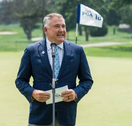 August 1, 2025, West Lafayette, Indiana, USA: PGA, Golf Herren of America President DON REA speaks following the final day of the PGA Junior Championships on August 1, 2025, at the Birck Boilermaker Golf Complex in West Lafayette, Ind. West Lafayette USA - ZUMAw145 20250801_zsp_w145_021 Copyright: xDavidxWegielx