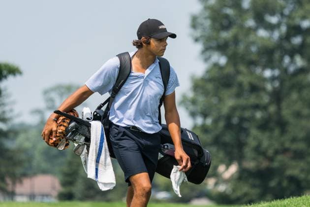 August 1, 2025, West Lafayette, Indiana, USA: CHARLIE WOODS makes his way to the green on hold 10 on the final day of the PGA, Golf Herren Junior Championships on August 1, 2025, at the Birck Boilermaker Golf Complex in West Lafayette, Ind. West Lafayette USA - ZUMAw145 20250801_zsp_w145_027 Copyright: xDavidxWegielx