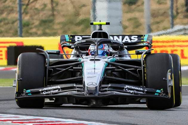 F1 Grand Prix Of Hungary - Practice Session Kimi Antonelli of Italy driving the F1 race car No¯12, the Mercedes‘AMG F1 W16 for the Mercedes‘AMG Petronas Formula¯One Team, on track during the practice session ahead of the Formula One Lenovo Hungarian Grand Prix 2025 at the Hungaroring. Budapest, Hungary on August¯1,¯2025. Budapest Hungary  Copyright: xNicolasxEconomoux originalFilename:economou-notitle250801_npGcM.jpg