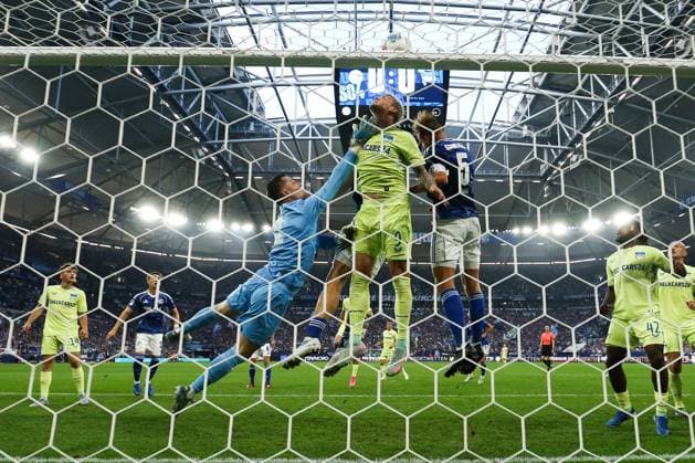 Soccer, 2 Bundesliga FC Schalke 04 Herta BSC Berlin, Matchday 1, Veltins Arena, DFB DFL REGULATIONS PROHIBIT ANY USE OF PHOTOGRAPHS AS IMAGE SEQUENCES AND OR QUASI VIDEO Copyright: JoachimxBywaletz xJB-Sportfoto