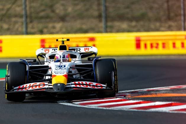 Liam Lawson Visa Cash App Racing Bulls F1 Team, New Zealand, 30 in VCARB 02, HUN, Formula 1 World Championship, Hungarian Grand Prix, Hungaroring, Practice Day, Free Practice 2, 2025 Season, 01 08 2025 HUN, Formula 1 World Championship, Hungarian Grand Prix, Hungaroring, Practice Day, Free Practice 2, 2025 Season, 01 08 2025 Budapest Copyright: xEibner-Pressefoto MarcelxFischerx EP_MFI