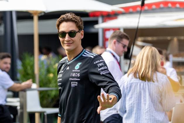 George Russell Mercedes AMG Petronas F1 Team, Great Britain, 63 , HUN, Formula 1 World Championship, Hungarian Grand Prix, Hungaroring, Practice Day, Free Practice 3, 2025 season, 02 08 2025 HUN, Formula 1 World Championship, Hungarian Grand Prix, Hungaroring, Practice Day, Free Practice 3, 2025 season, 02 08 2025 Budapest Copyright: xEibner-Pressefoto MarcelxFischerx EP_MFI