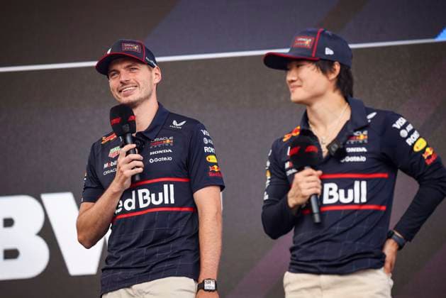 F1 - HUNGARIAN GRAND PRIX 2025 VERSTAPPEN Max (ned), Red Bull Racing RB21, portrait TSUNODA Yuki (jap), Red Bull Racing RB21, portrait, during the 2025 Formula 1 Lenovo Hungarian Grand Prix, 14th round of the 2025 FIA Formula One World Championship, WM, Weltmeisterschaft from August 1 to 3, 2025 on the Hungaroring, in Mogyorod, Hungary - MogyorodHungary  Copyright: xXavixBonillax