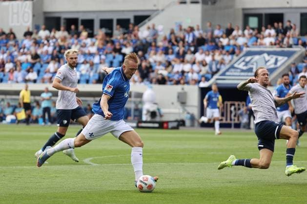 02 08 2025, xtvx, Soccer 2 Bundesliga, SV Darmstadt 98 VfL Bochum v l Goal scored, Goal to 1 0 Isac Lidberg SV Darmstadt 98 DFL DFB REGULATIONS PROHIBIT ANY USE OF PHOTOGRAPHS as IMAGE SEQUENCES and or QUASI VIDEO Darmstadt