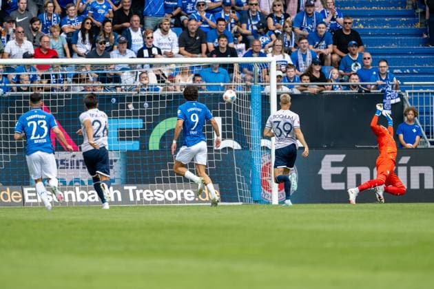 The goal for 1 0 by Isac Lidberg SV Darmstadt 1898, 07 , GER, SV Darmstadt 98 vs VfL Bochum, Football, 2 Bundesliga, Matchday 1, Season 2025 2026, 02 08 2025 DFL REGULATIONS PROHIBIT ANY USE OF PHOTOGRAPHS AS IMAGE SEQUENCES AND OR QUASI VIDEO GER, SV Darmstadt 98 vs VfL Bochum, Football, 2 Bundesliga, Matchday 1, Season 2025 2026, 02 08 2025 Darmstadt Copyright: xEibner-Pressefoto FlorianxWiegandx EP_FWD