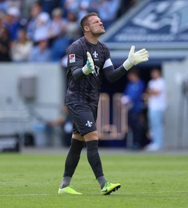 02 08 2025, xdcx, Soccer 2 Bundesliga, SV Darmstadt 98 VfL Bochum, emonline, emspor, despor, v l , Goalkeeper Marcel Schuhen SV Darmstadt 98 DFL DFB REGULATIONS PROHIBIT ANY USE OF PHOTOGRAPHS AS IMAGE SEQUENCES AND OR QUASI VIDEO Copyright: HMBxMedia Claus