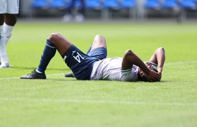 02 08 2025, xdcx, Soccer 2 Bundesliga, SV Darmstadt 98 VfL Bochum, emonline, emspor, despor, v l , Mathis Clairicia VfL Bochum enttaeuscht, enttaeuscht schauend, dissapointed, traurig, frustiert, frust, gefrustet DFLB DFB REGULATIONS PROHIBIT ANY USE OF PHOTOGRAPHS AS IMAGE SEQUENCES AND OR QUASI VIDEO Copyright: HMBxMedia Claus