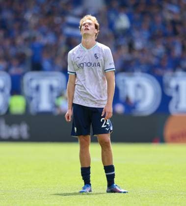 02 08 2025, xdcx, Soccer 2 Bundesliga, SV Darmstadt 98 VfL Bochum, emonline, emspor, despor, v l , Mats Pannewig VfL Bochum enttaeuscht, enttaeuscht Blickend, dissapointed, traurig, frustiert, frust, gefrustet DFLB DFB REGULATIONS PROHIBIT ANY USE OF PHOTOGRAPHS AS IMAGE SEQUENCES AND OR QUASI VIDEO Copyright: HMBxMedia Claus