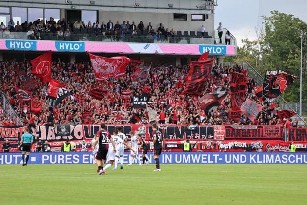02 08 2025, Football, Men, 2 Bundesliga, Season 2025 2026, SV 07 Elversberg 1 FC Nürnberg, The Fans 1 FC Nürnberg Elversberg Ursapharm Arena an der Kaiserlinde Saarland Germany DEU Copyright: xSebastianxBachx