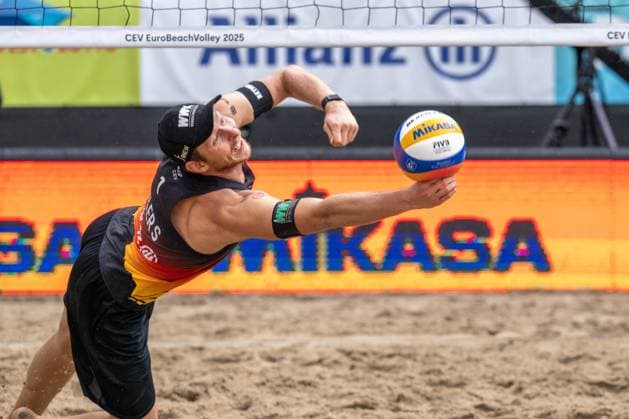 European Championship Beach Volleyball Düsseldorf, 02 08 2025 Nils Ehlers GER European Championship Beach Volleyball Düsseldorf on 02 08 2025 Copyright: xBEAUTIFULxSPORTS PeterxWeberx