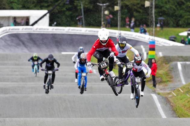 2025 UCI BMX Racing World Championships Picture by Alex Whitehead SWpix.com - 02 08 2024 - Cycling - 2025 UCI BMX Racing World Championships - Copenhagen, Denmark - Men Junior Round 1 - Zakary Kaiser (Canada) Copyright: x xSWpix.comx(t axPhotographyxHubxLtd)xAlexxWhitehead SWpix.comx SWP-3030-0062