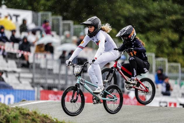 2025 UCI BMX Racing World Championships Picture by Alex Whitehead SWpix.com - 02 08 2024 - Cycling - 2025 UCI BMX Racing World Championships - Copenhagen, Denmark - Women Under-23 Round 1 - Sienna Harvey (Great Britain) Copyright: x xSWpix.comx(t axPhotographyxHubxLtd)xAlexxWhitehead SWpix.comx SWP-3030-0064