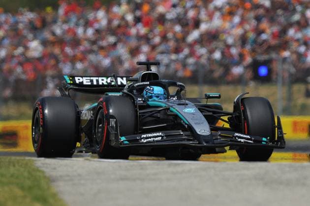63 George Russell (GBR) , MERCEDES-AMG PETRONAS F1 TEAM driver during the FORMULA 1 LENOVO HUNGARIAN GP 1-3 august 2025 during Lenovo Hungarian Grand Prix 2025, Formula 1 Championship in Hungary, Hungary, August 02 2025  Copyright: xGiancarloxCattagni IPAxSportx xipa-agency.netx xx IPA_61531659 IPA_Agency_IPA61531659