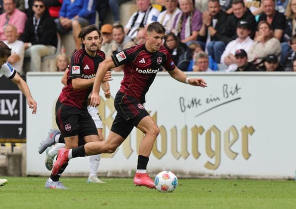 02 08 2025 Soccer Season 2025 2026 2 Soccer Bundesliga 01 Matchday SV Elversberg SVE 1 FC Nürnberg FCN Club Sportfoto Zink DaMa xdaxmax DFL regulations prohibit any use of photographs as image sequences and or quasi video only for editorial use Semir Telalovic 9, 1 FC Nürnberg FCN