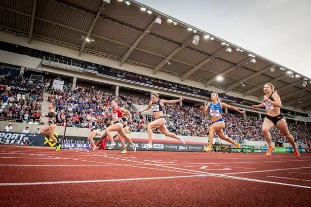 Deutsche Leichtathletik-Meisterschaften; Dresden, 02.08.2025 Gina Lückenkemper (SCC Berlin) gewinnt die 100m; Deutsche Leichtathletik-Meisterschaften am 02.08.2025 im Heinz-Steyer-Stadion, Dresden (Sachsen). *** German Athletics Championships Dresden, 02 08 2025 Gina Lückenkemper SCC Berlin wins the 100m German Athletics Championships on 02 08 2025 at Heinz Steyer Stadium, Dresden Saxony Copyright: xBEAUTIFULxSPORTS AxelxKohringx