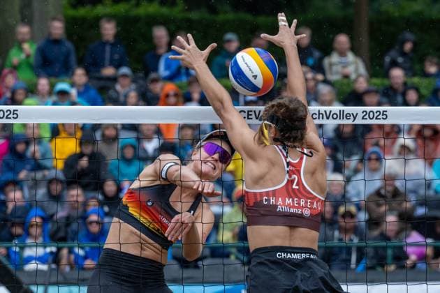European Championship Beach Volleyball Düsseldorf, 02 08 2025 Svenja Mueller GER European Championship Beach Volleyball Düsseldorf on 02 08 2025 Copyright: xBEAUTIFULxSPORTS PeterxWeberx