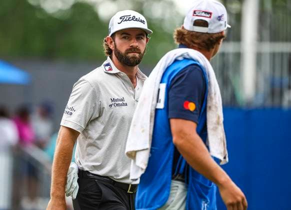 August 2, 2025: Cameron Young finishes the 18th hole to be 20 under, to lead the Wyndham Championship. Third round, 2025 Wyndham Championship, Sedgefield Country Club in Greensboro, North Carolina. CSM Greensboro United States of America - ZUMAc04_ 20250802_zma_c04_080 Copyright: xDavidxBeachx