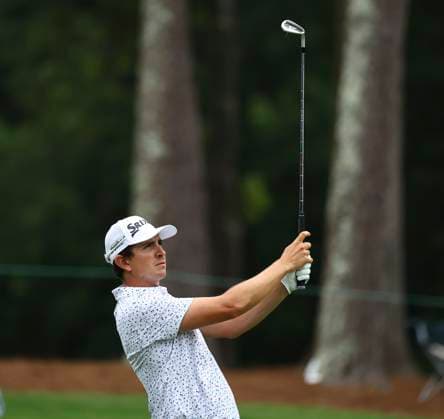 August 2, 2025: Nicolas Echavarria watches ball on 18th hole. Third round, 2025 Wyndham Championship, Sedgefield Country Club in Greensboro, North Carolina. CSM Greensboro United States of America - ZUMAc04_ 20250802_zma_c04_081 Copyright: xDavidxBeachx