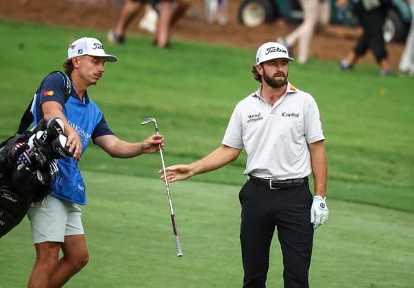 August 2, 2025: Cameron Young on the 18th hole leads the Wyndham Championship 20 under par. Third round, 2025 Wyndham Championship, Sedgefield Country Club in Greensboro, North Carolina. CSM Greensboro United States of America - ZUMAc04_ 20250802_zma_c04_085 Copyright: xDavidxBeachx