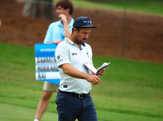 August 2, 2025: Mark Hubbard on the 18th hole. Third round, 2025 Wyndham Championship, Sedgefield Country Club in Greensboro, North Carolina. CSM Greensboro United States of America - ZUMAc04_ 20250802_zma_c04_093 Copyright: xDavidxBeachx