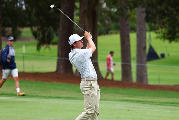 August 2, 2025: Dave Thompson hits the ball on the 18th hole. Third round, 2025 Wyndham Championship, Sedgefield Country Club in Greensboro, North Carolina. CSM Greensboro United States of America - ZUMAc04_ 20250802_zma_c04_098 Copyright: xDavidxBeachx