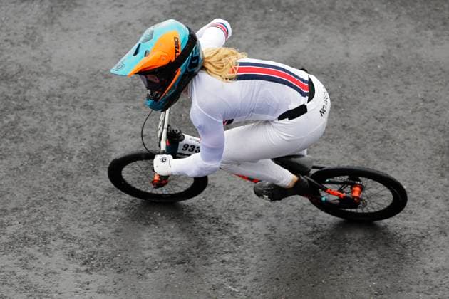 2025 UCI BMX Racing World Championships Picture by Alex Whitehead SWpix.com - 03 08 2025 - Cycling - 2025 UCI BMX Racing World Championships - Copenhagen, Denmark - Women Junior Quarter-finals - Freia Challis (Great Britain) Copyright: x xSWpix.comx(t axPhotographyxHubxLtd)xAlexxWhitehead SWpix.comx SWP-3030-0310