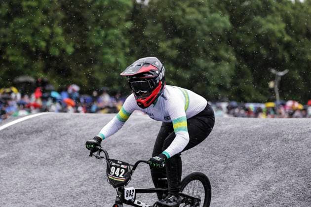 2025 UCI BMX Racing World Championships Picture by Alex Whitehead SWpix.com - 03 08 2025 - Cycling - 2025 UCI BMX Racing World Championships - Copenhagen, Denmark - Women Junior Quarter-finals - Imogen Healy (Australia) Copyright: x xSWpix.comx(t axPhotographyxHubxLtd)xAlexxWhitehead SWpix.comx SWP-3030-0314