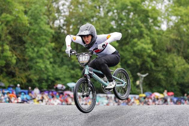 2025 UCI BMX Racing World Championships Picture by Alex Whitehead SWpix.com - 03 08 2025 - Cycling - 2025 UCI BMX Racing World Championships - Copenhagen, Denmark - Women Under-23 Quarter-finals - Sienna Harvey (Great Britain) Copyright: x xSWpix.comx(t axPhotographyxHubxLtd)xAlexxWhitehead SWpix.comx SWP-3030-0328