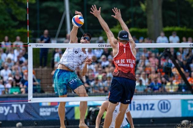 European Championship Beach Volleyball Düsseldorf, 03 08 2025 Anders Berntsen Mol NOR European Championship Beach Volleyball Düsseldorf on 03 08 2025 Copyright: xBEAUTIFULxSPORTS PeterxWeberx
