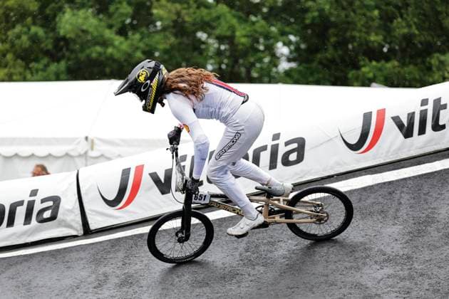 2025 UCI BMX Racing World Championships Picture by Alex Whitehead SWpix.com - 03 08 2025 - Cycling - 2025 UCI BMX Racing World Championships - Copenhagen, Denmark - Men Under-23 Quarter-finals - Betsy Bax (Great Britain) Copyright: x xSWpix.comx(t axPhotographyxHubxLtd)xAlexxWhitehead SWpix.comx SWP-3030-0329
