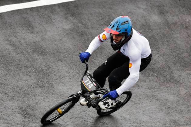 2025 UCI BMX Racing World Championships Picture by Alex Whitehead SWpix.com - 03 08 2025 - Cycling - 2025 UCI BMX Racing World Championships - Copenhagen, Denmark - Men Under-23 Quarter-finals - Jos Marnham (Great Britain) Copyright: x xSWpix.comx(t axPhotographyxHubxLtd)xAlexxWhitehead SWpix.comx SWP-3030-0337