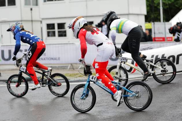 2025 UCI BMX Racing World Championships Picture by Alex Whitehead SWpix.com - 03 08 2025 - Cycling - 2025 UCI BMX Racing World Championships - Copenhagen, Denmark - Women Elite Quarter-finals - Molly Simpson (Canada) Copyright: x xSWpix.comx(t axPhotographyxHubxLtd)xAlexxWhitehead SWpix.comx SWP-3030-0345