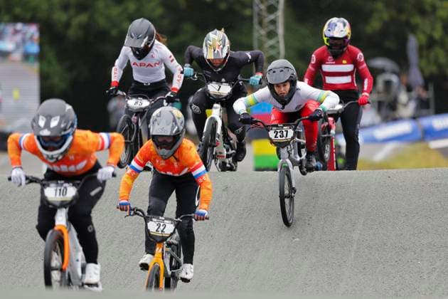 2025 UCI BMX Racing World Championships Picture by Alex Whitehead SWpix.com - 03 08 2025 - Cycling - 2025 UCI BMX Racing World Championships - Copenhagen, Denmark - Women Elite Quarter-finals - Teya Rufus (Australia) Copyright: x xSWpix.comx(t axPhotographyxHubxLtd)xAlexxWhitehead SWpix.comx SWP-3030-0348