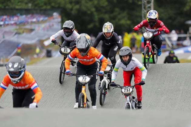 2025 UCI BMX Racing World Championships Picture by Alex Whitehead SWpix.com - 03 08 2025 - Cycling - 2025 UCI BMX Racing World Championships - Copenhagen, Denmark - Women Elite Quarter-finals - Teya Rufus (Australia) Copyright: x xSWpix.comx(t axPhotographyxHubxLtd)xAlexxWhitehead SWpix.comx SWP-3030-0349