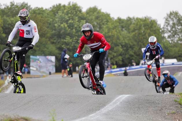 2025 UCI BMX Racing World Championships Picture by Alex Whitehead SWpix.com - 03 08 2025 - Cycling - 2025 UCI BMX Racing World Championships - Copenhagen, Denmark - Men Elite Quarter-finals - Jakob Sardag (Denmark) Copyright: x xSWpix.comx(t axPhotographyxHubxLtd)xAlexxWhitehead SWpix.comx SWP-3030-0353